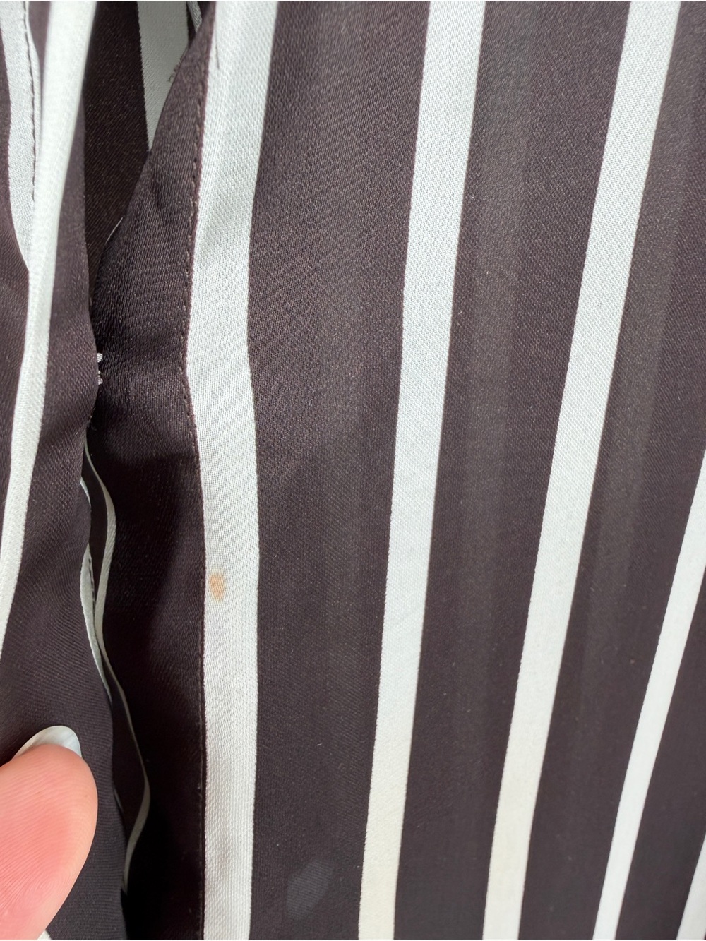 Lauren Ralph Lauren Old Money Quiet Luxury Black Striped Blouse Size 1X Plus - Picture 12 of 14